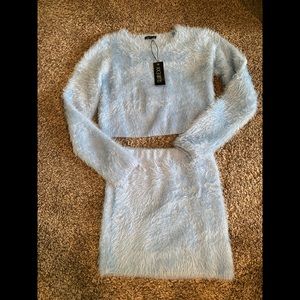 ClubExx fuzzy top & skirt set
